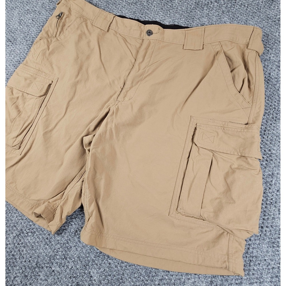 Duluth Trading‎ Co Mens 3XL Tan Nylon Cargo Shorts Tactical Outdoor Khaki 45